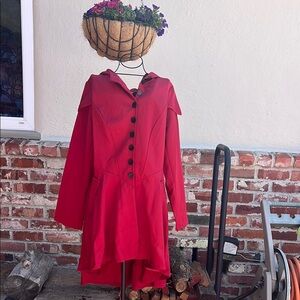 Elegant Red Women's Coat